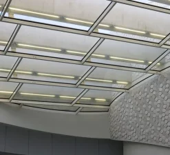 Applique ou plafonnier, Tubo 50 LED, blanc, transparent, IP67, dim, 2700K, 3580 lm, L119,2cm, H6,7cm - O/M Light