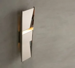 Applique ou plafonnier, Vector, acier poli LED, dim, 2700K, L12,5cm, H58cm - A-N-D