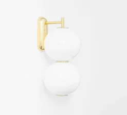 Applique, Pearl E, blanc, or, LED, 590 lm, 2700 K, Ø18cm, H40cm - Formagenda