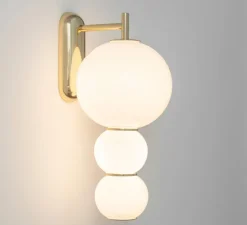 Applique, Pearls , C, blanc, or, LED, 2700K, 1200lm, L22cm, H40cm - Formagenda