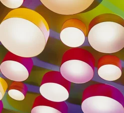 Applique, plafonnier, GEA 30 A, hêtre naturel, LED, Ø30cm, H10cm - LZF