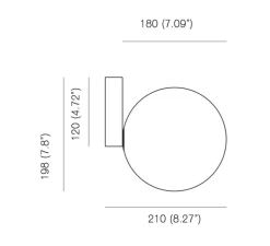 Applique, plafonnier, Tip of the Tongue, blanc et laiton, L20cm, H19,8cm - Anastassiades Studio