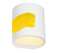 Applique, plâtre, prêt à peindre, Plastra 104, blanc, Ø11cm, H12cm - SLV