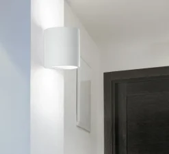 Applique plâtre, Vertbois, prêt à peindre, Kenza, blanc, Ø11cm, H11,5cm - Nedgis