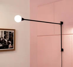 Applique, Potence Pivotante Mini, Charlotte Perriand, noir, LED, 2700K, 400lm, L100cm, H50cm - Nemo Lighting