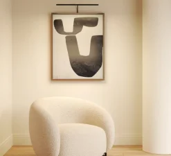 Applique pour tableaux, Mondrian 600 montée sur cadre, noir mat, LED, dim, 2700K, 214 lm, L60cm, H26,5cm - Astro