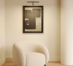 Applique pour tableaux, Mondrian 400 montée sur cadre, noir mat, LED, dim, 2700K, 127 lm, L40cm, H26,5cm - Astro