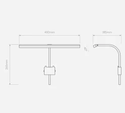 Applique pour tableaux, Mondrian 400, bronze, L40cm, H50cm - Astro Lighting