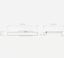 Applique pour tableaux, Renoir 350, bronze, LED, dim, 2700K, 190 lm, L35cm, H5,5cm - Astro