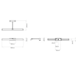 Applique pour tableaux, Renoir 520, bronze, LED, 2700K, 261lm, H6cm, L52cm- Astro