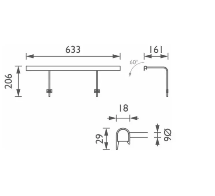 Applique pour tableaux, Wallace 60, bronze, LED, dim, 2700K, 618 lm, L63,3cm, H20,6cm - John Cullen