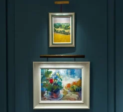 Applique pour tableaux, Wallace 45, bronze, LED, dim, 2700K, 464 lm, L47,3cm, H30,6cm - John Cullen