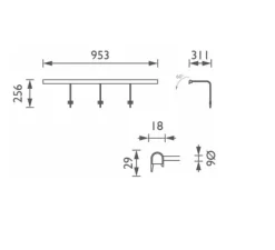 Applique pour tableaux, Wallace 90, noir, LED, dim, 2700K, 927 lm, L95,3cm, H25,6cm - John Cullen