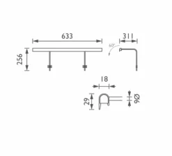Applique pour tableaux, Wallace 60, bronze, LED, dim, 2700K, 618 lm, L63,3cm, H25,6cm - John Cullen