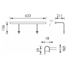 Applique pour tableaux, Wallace 60, laiton, LED, dim, 2700K, 618 lm, L63,3cm, H15,6cm - John Cullen