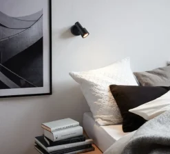 Applique, Sara Snooze, orientable, noir, Ø8,5cm, H11,5cm - Wever & Ducré