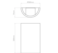 Applique, Serifos 220, plâtre, blanc, LED, L14cm, H22cm - Astro