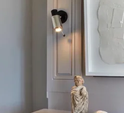 Applique, Spot, Biny spot, noir, argent, L6,5cm, H15,4cm - Dcw editions