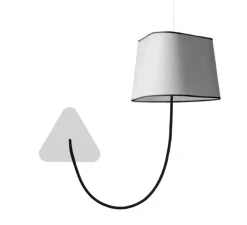 Applique suspendue, Petit Nuage, blanc & noir, Ø24cm, H16cm - DesignHeure