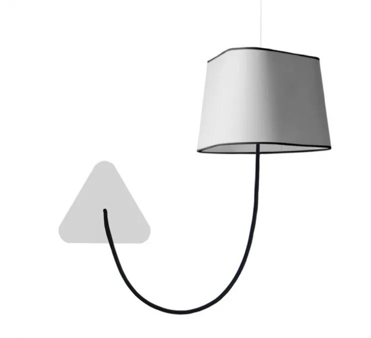 Applique suspendue, Petit Nuage, blanc & noir, Ø24cm, H16cm - DesignHeure