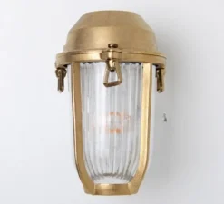 Applique étanche, Light.o.005, laiton, IP64, H18cm, L11,5 cm- Zangra