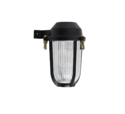 Applique étanche, Light.o.005, laiton noir, IP64, H18cm, L11,5 cm- Zangra