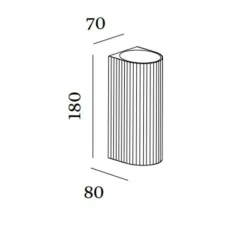 Applique, Trace 2.0, noir (intérieur or), LED, dim, 2700K, 1060 lm, L7cm, H18cm - Wever&Ducré
