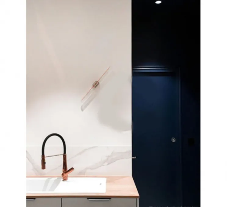 Applique, tubulaire, métal chromé, ampoule filament transparent, Ø3cm, H30cm - Zangra