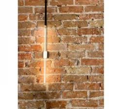 Applique, tubulaire, métal chromé, ampoule filament transparent, Ø3cm, H30cm - Zangra