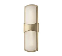 Applique, Valencia S, laiton veilli, albâtre,L12,1cm, H38cm - Hudson Valley