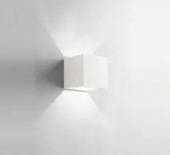 Applique, Vertbois, plâtre, prêt à peindre, Charlotte, Square Simple, blanc, L11,5cm, H11,5cm - Nedgis