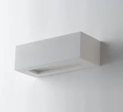 Applique, Vertbois, plâtre, prêt à peindre, Claire S, blanc, L22cm, H7cm - Nedgis