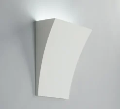 Applique, Vertbois, plâtre, prêt à peindre, Andrea, blanc, L19cm, H25cm - Nedgis