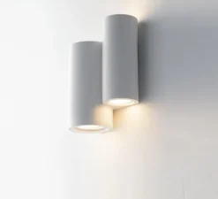 Applique, Vertbois, plâtre, prêt à peindre, Isaline Double, blanc, L16cm, H21cm - Nedgis