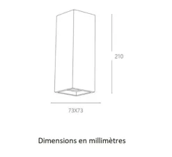 Applique, Vertbois, plâtre, prêt à peindre, Charlotte Simple, blanc, L7,3cm, H21cm - Nedgis