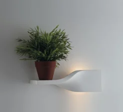 Applique, Vertbois, plâtre, prêt à peindre, Ingrid, blanc, L36cm, H11cm - Nedgis