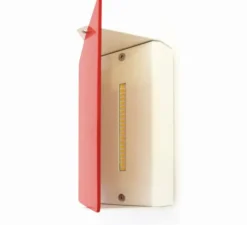 Applique, Volet Pivotant Simple, rouge, LED, 3000K, 1000lm, L17cm, H13cm, Charlotte Perriand - Nemo Lighting