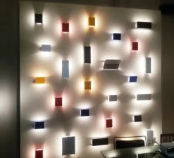 Applique, Volet Pivotant Simple, rouge, L17cm, H13cm, interrupteur - Charlotte Perriand- Nemo Lighting