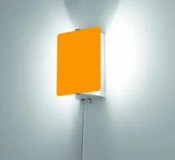 Applique, Volet Pivotant Simple, jaune, L17cm, H13cm, E14, interrupteur - Charlotte Perriand - Nemo Lighting