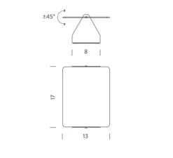 Applique, Volet Pivotant Simple, blanc, blanc L17cm, H13cm, LED, 3000K, 235lm - Charlotte Perriand -Nemo Lighting