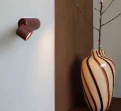 Applique/Lampe à poser, Milan, burgundy, LED, dim, 3000K, Ø6,5cm, H19cm - It's about Romi