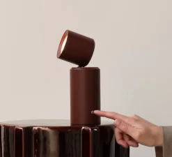 Applique/Lampe à poser, Milan, burgundy, LED, dim, 3000K, Ø6,5cm, H19cm - It's about Romi