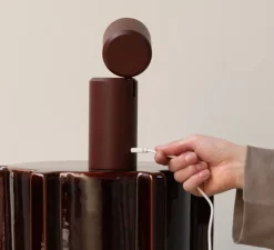 Applique/Lampe à poser, Milan, burgundy, LED, dim, 3000K, Ø6,5cm, H19cm - It's about Romi