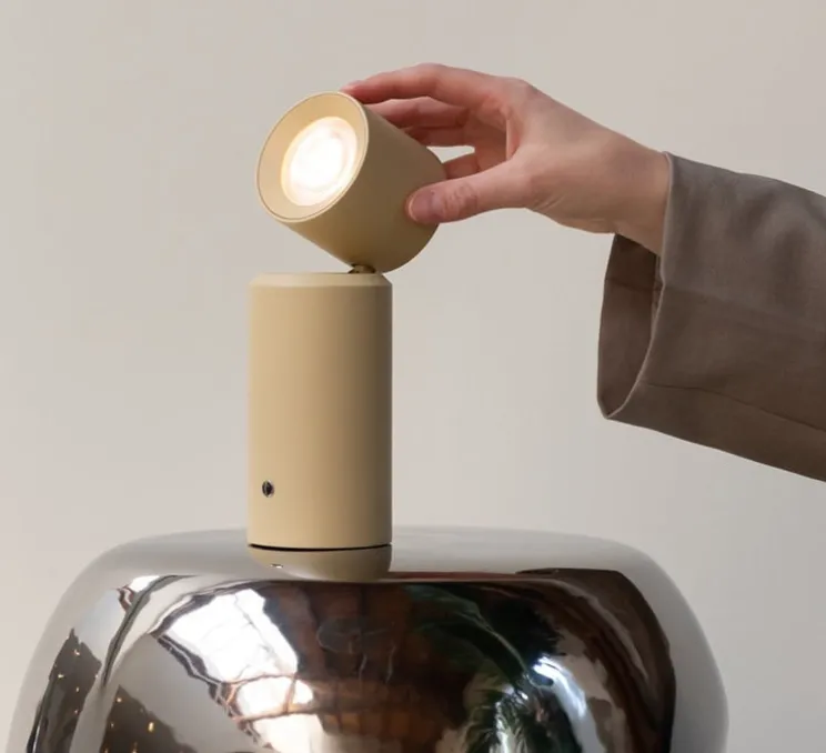 Applique/Lampe à poser, Milan, beige, LED, dim, 3000K, Ø6,5cm, H19cm - It's about Romi