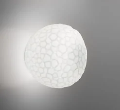 Applique-plafonnier, Météorite, blanc,verre, IP44, Ø15cm - Artemide
