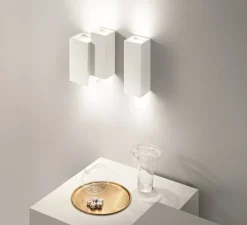 Applique,Vertbois, plâtre, prêt à peindre, Charlotte Double, blanc, L16cm, H22cm - Nedgis