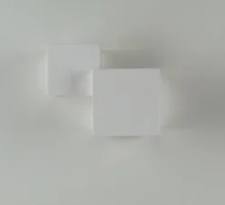 Applique,Vertbois, plâtre, prêt à peindre, Charlotte Square Double, blanc, L19,5cm, H16cm - Nedgis