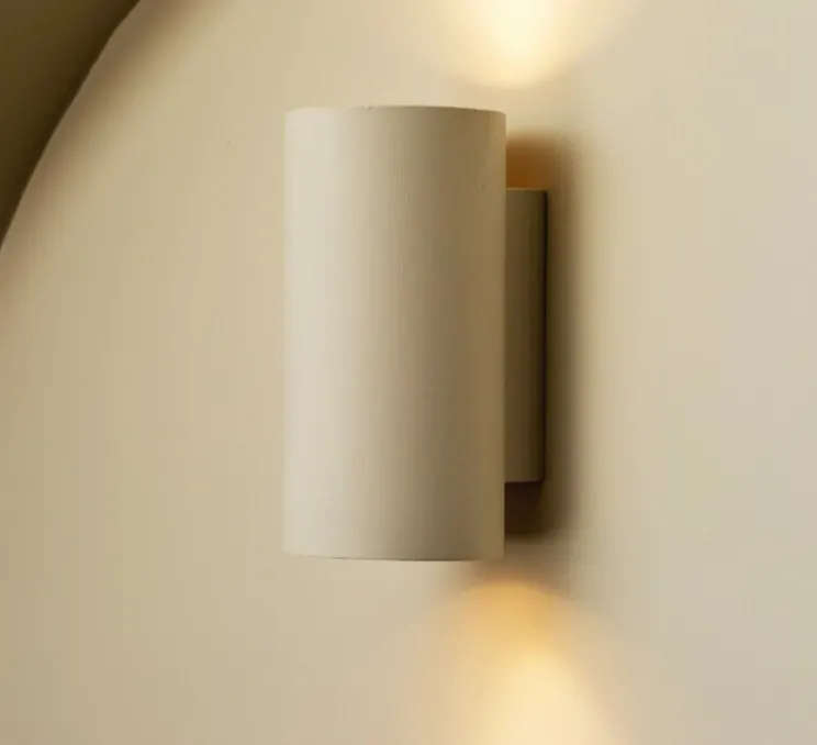 Applique,Vertbois, plâtre, prêt à peindre, Isaline L, blanc, Ø12cm, H24cm - Nedgis