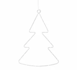 Arbre de Noël, lumineux, Liva, blanc, LED, H30cm - Sirius
