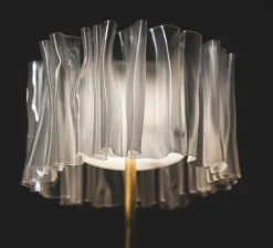 Baladeuse, Accordéon, noir, laiton, LED, dim, 2700K, 150 lm, Ø13cm, H32,7cm - Slamp